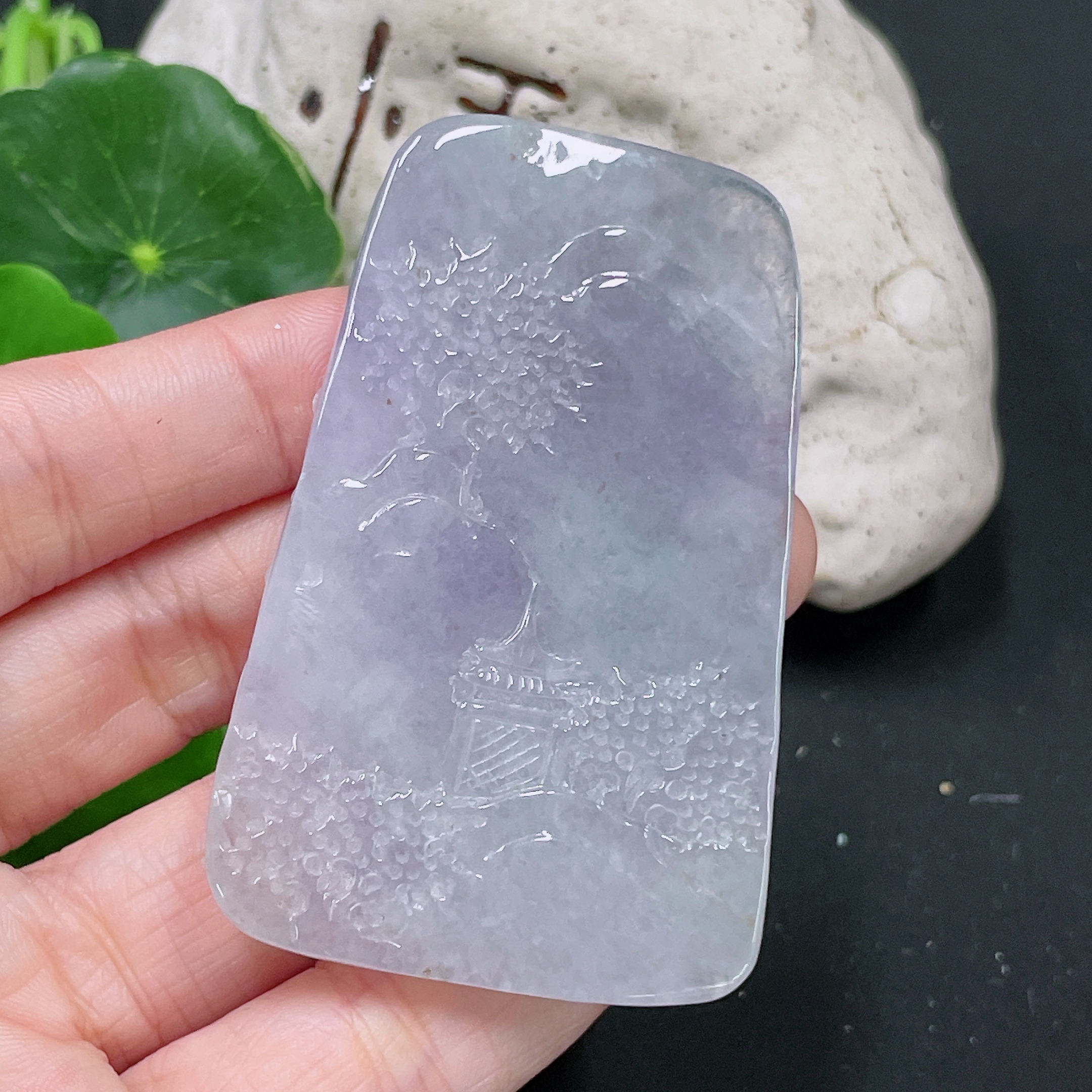 F33893454 Jadeite Pendant Landscape Plaque Total Weight Approx. 54.84g
