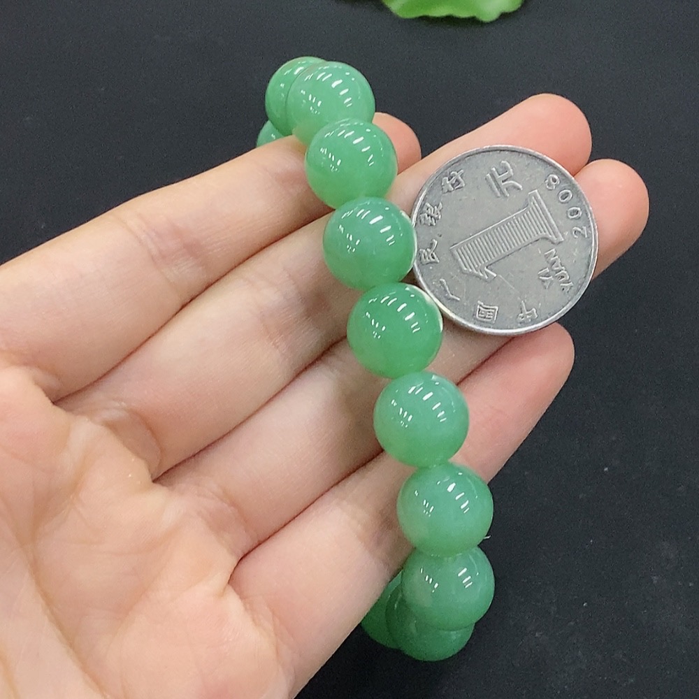 F33866627 Jadeite Bracelet Card 11.8mm Approx. Total Weight About 50.12g