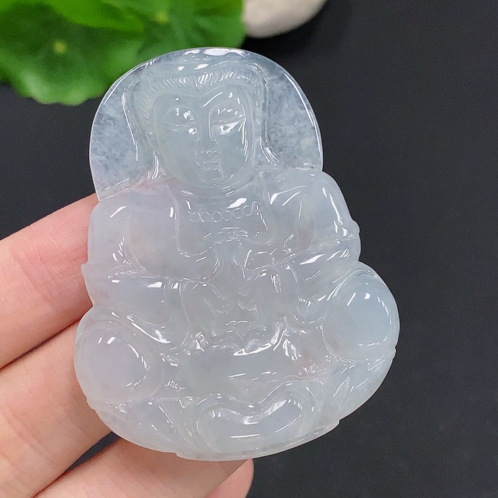 F31606363 Jadeite Guanyin Pendant Total weight about 26g
