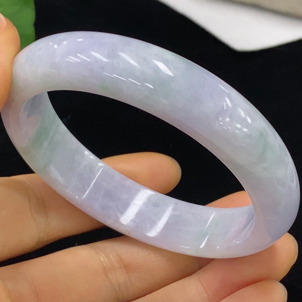 F35095060 Jadeite Round Bangle Size 54.7 Total Weight Approx. 49.39g