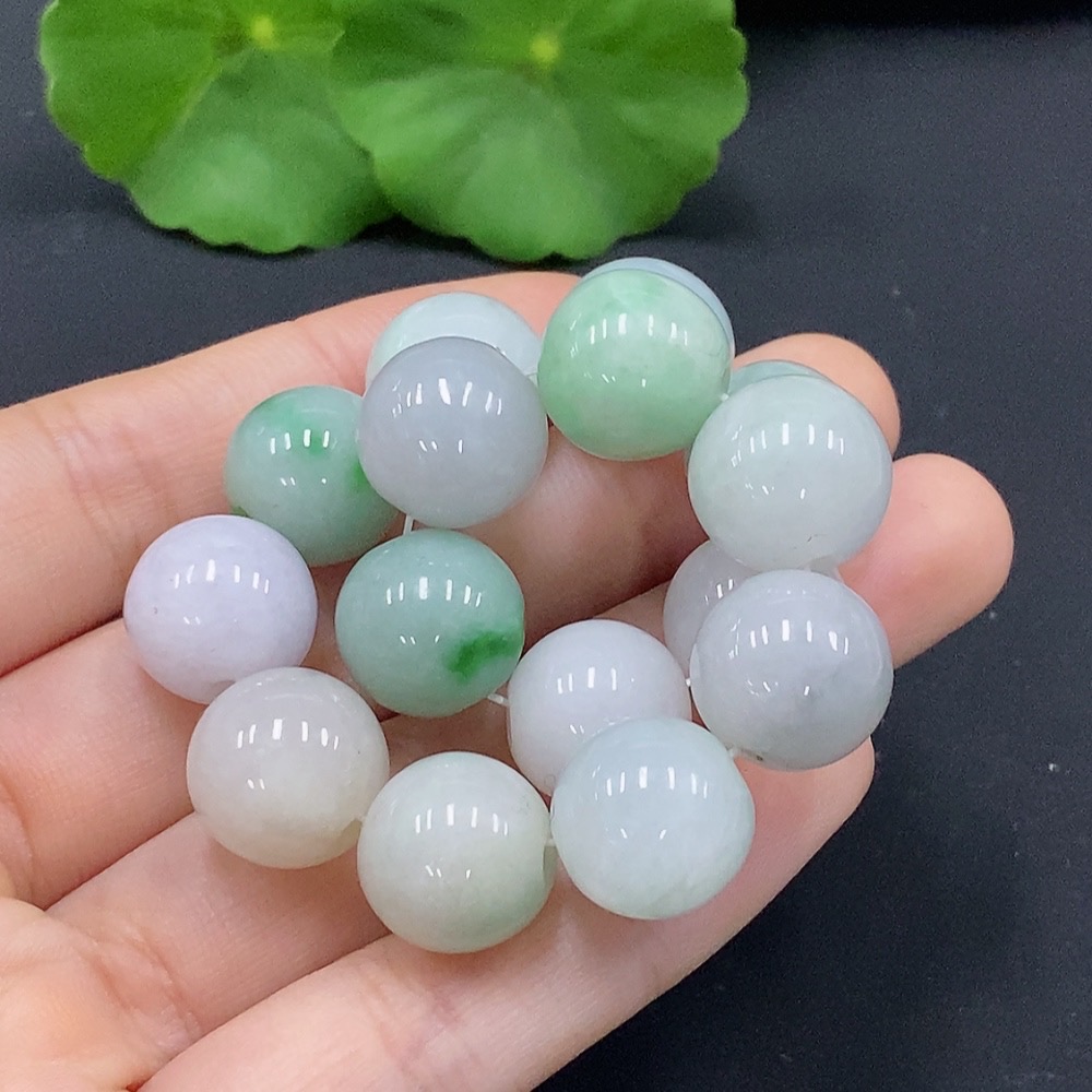 F28201703 Jadeite Bead Bracelet Approx.12.7mm Total Weight Approx.53.14g