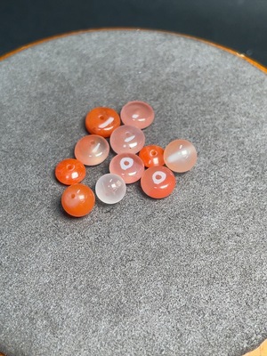 C33920856 South Red Agate Loose Beads Total Weight Approx. 6.7g Sell as a Lot