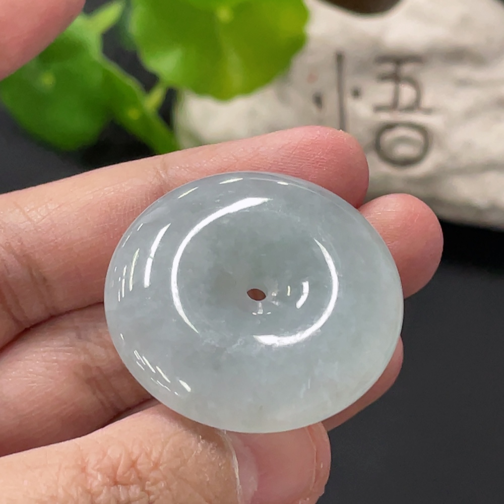 F34058260 Jadeite Safety Button Pendant Total Weight About 16.78g