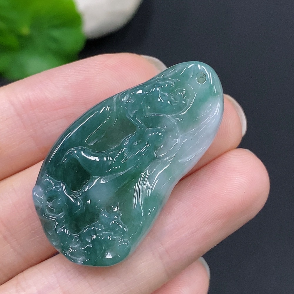 F28272530 Jadeite Enlightenment Pendant Total Weight Approx.8.5g