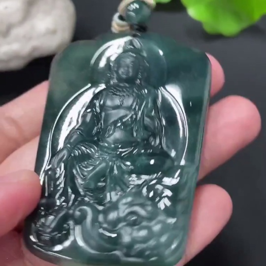 F27110753 Jadeite Samantabhadra Bodhisattva Pendant Total Weight Approx. 39.9g