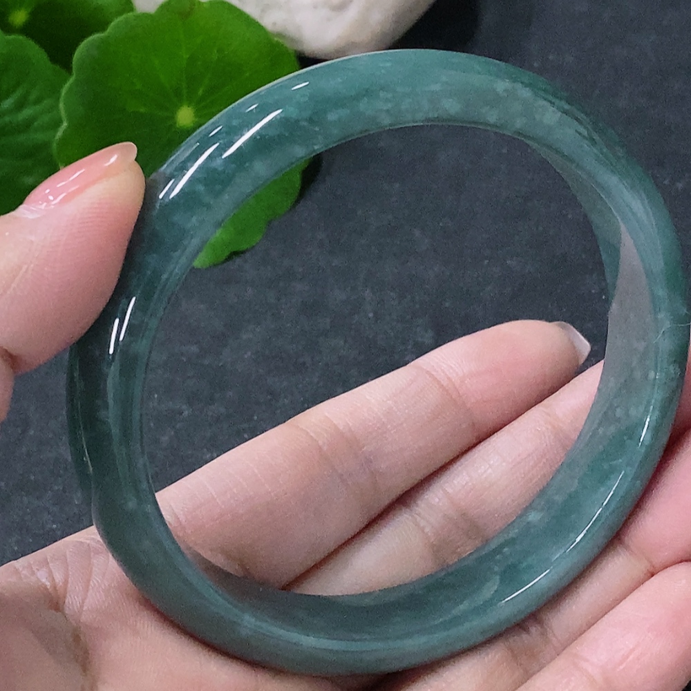 F34043699 Jadeite Round Bracelet Size 58mm Total Weight Approx. 44.22g