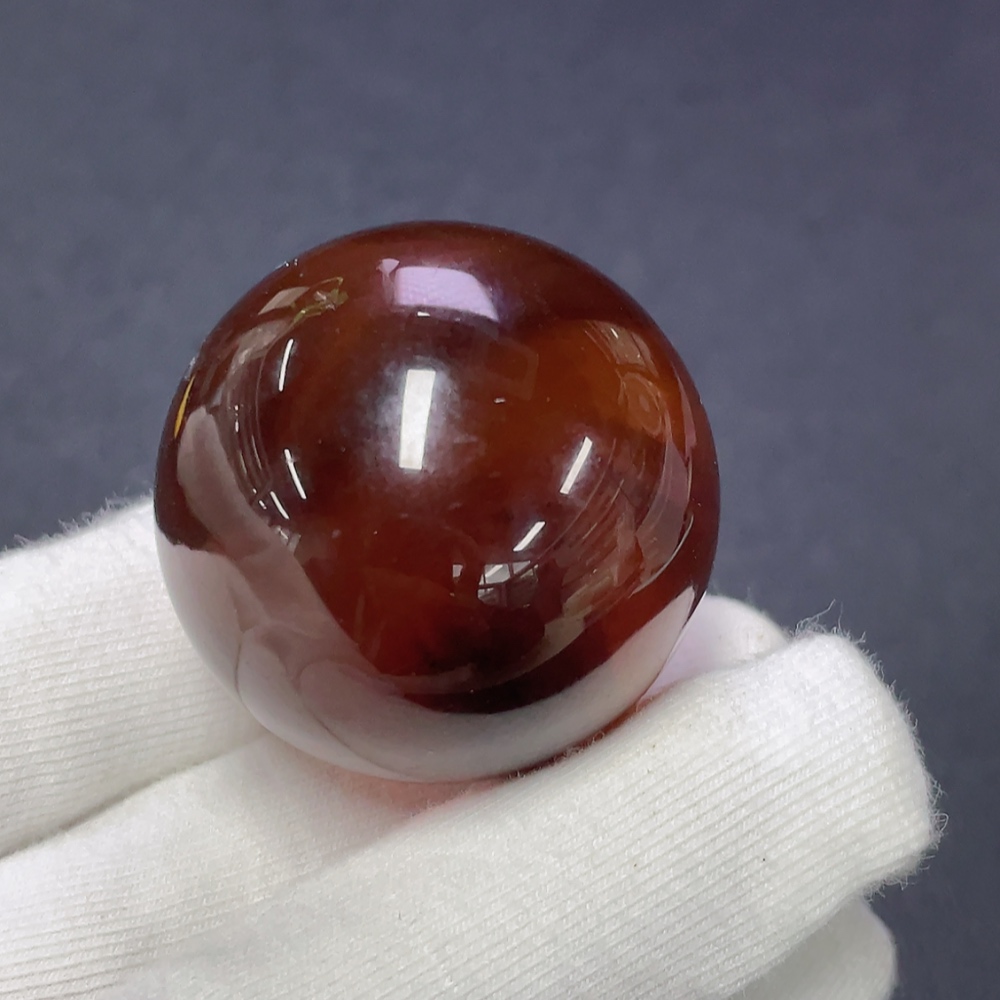 C30509001 Amber Beeswax Beads Total Weight Approx. 23.37g Size Approx. 35mm