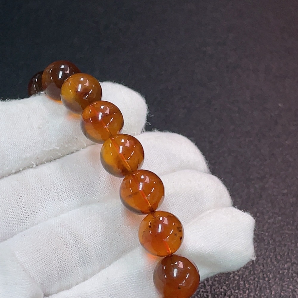 C32720168 Amber Beeswax Bracelet Total Weight Approx.12.41g Size 10.7mm