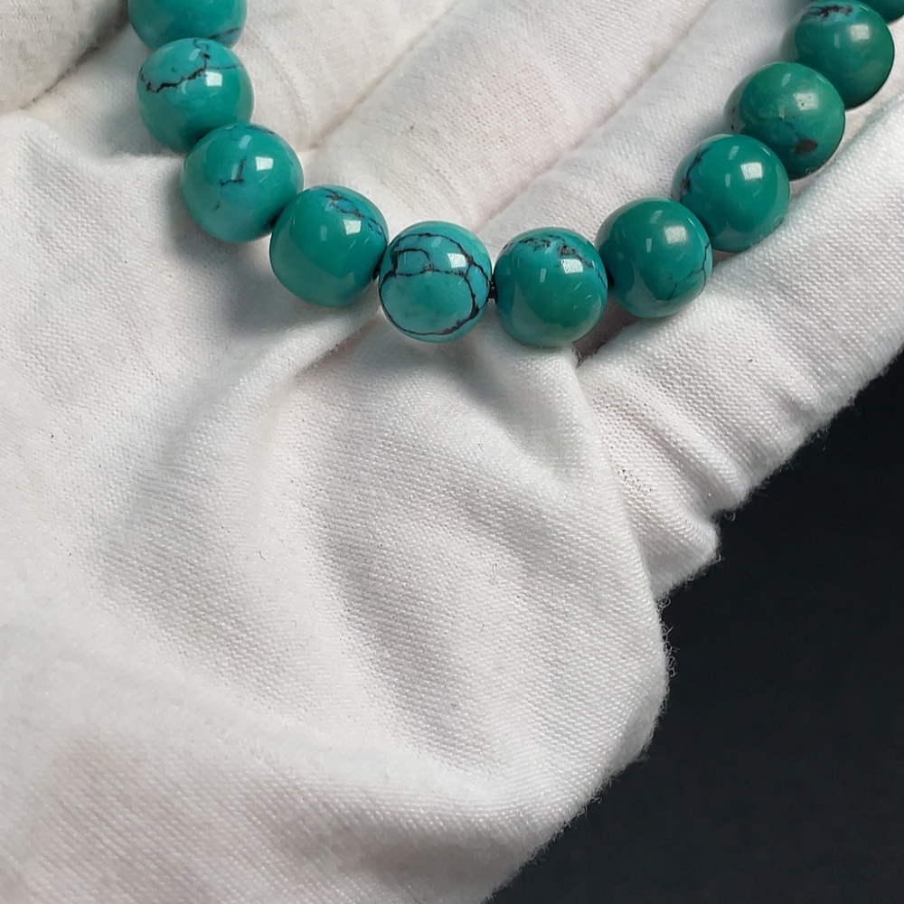 C33923997 Turquoise Bracelet Color Origin Undetermined Total Weight Approx. 29.94g Size Approx. 9.9mm