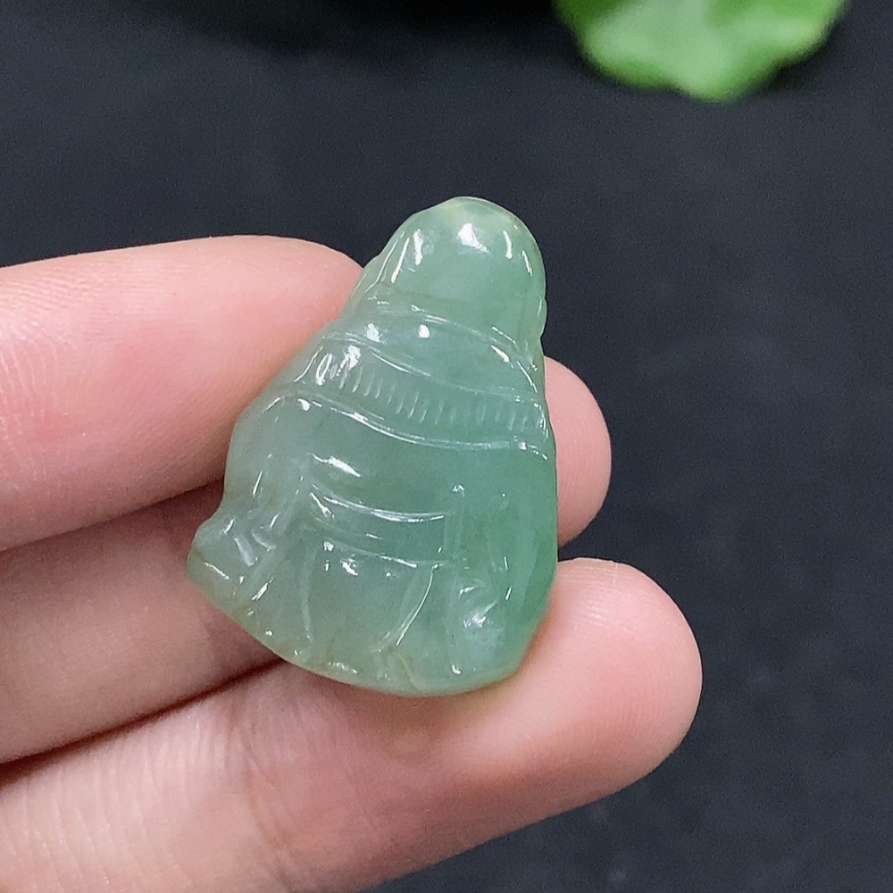 F34029323 Jadeite Buddha Pendant, Total Weight Approximately 6.31g