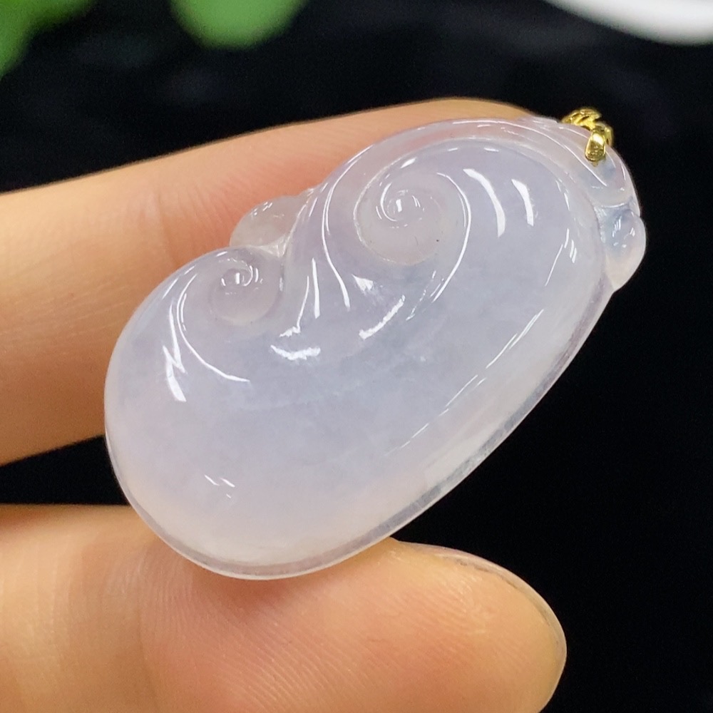 F34948965 Jadeite Ruyi Pendant 18k Total Weight Approx. 6.7g