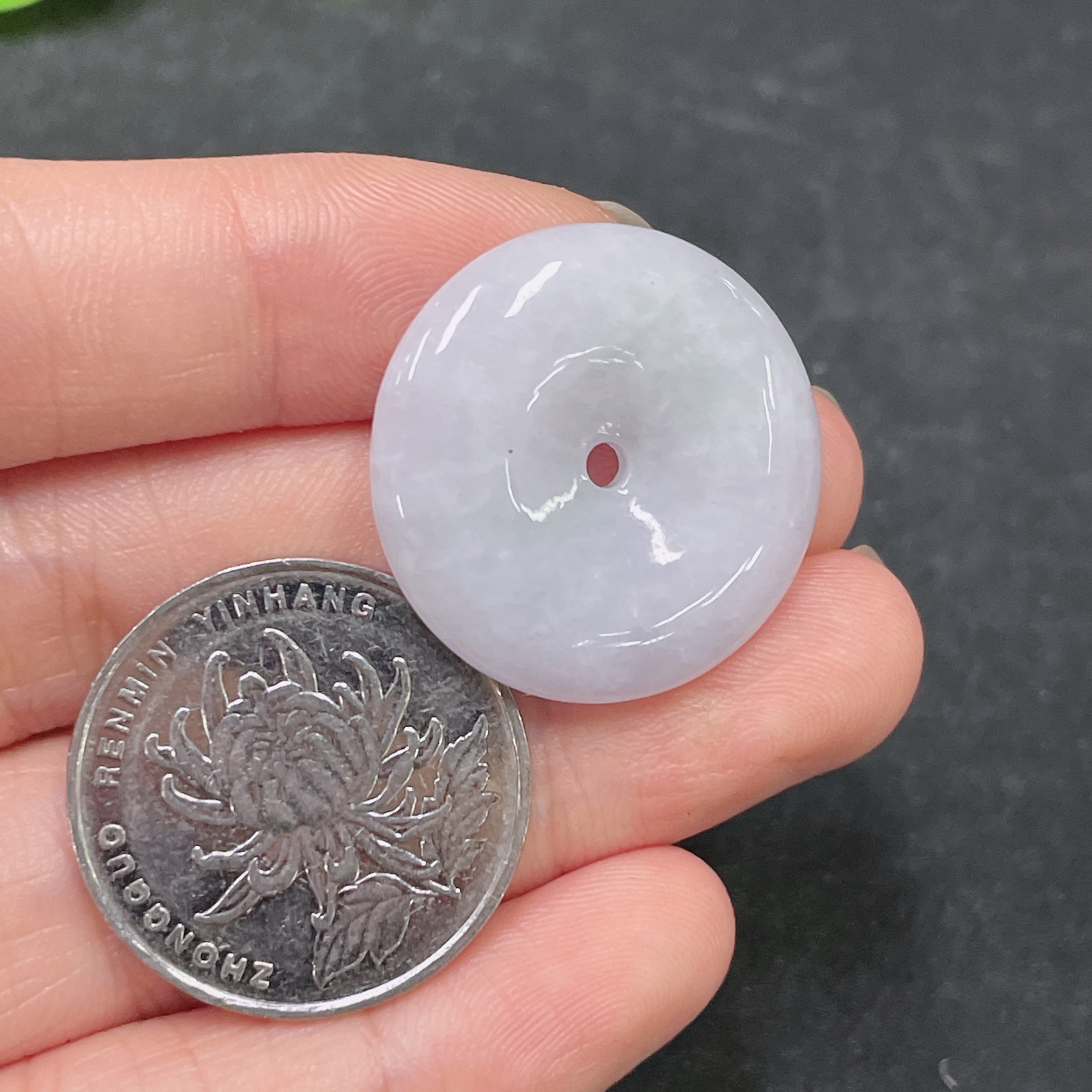 F32698514 Jadeite Pendant Peace Knot Total Weight About 7.4g