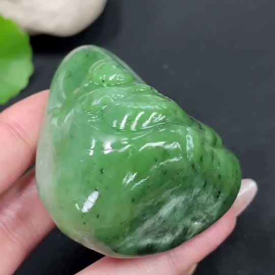 H30521081 Hetian Jade Handheld Ornament Dragon Total Weight Approx. 141g