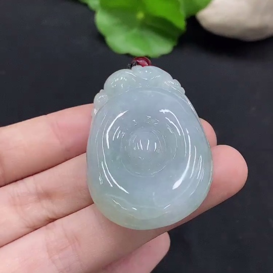 F34997211 Jadeite Fortune Shell Pendant Total Weight Approx. 22.59g