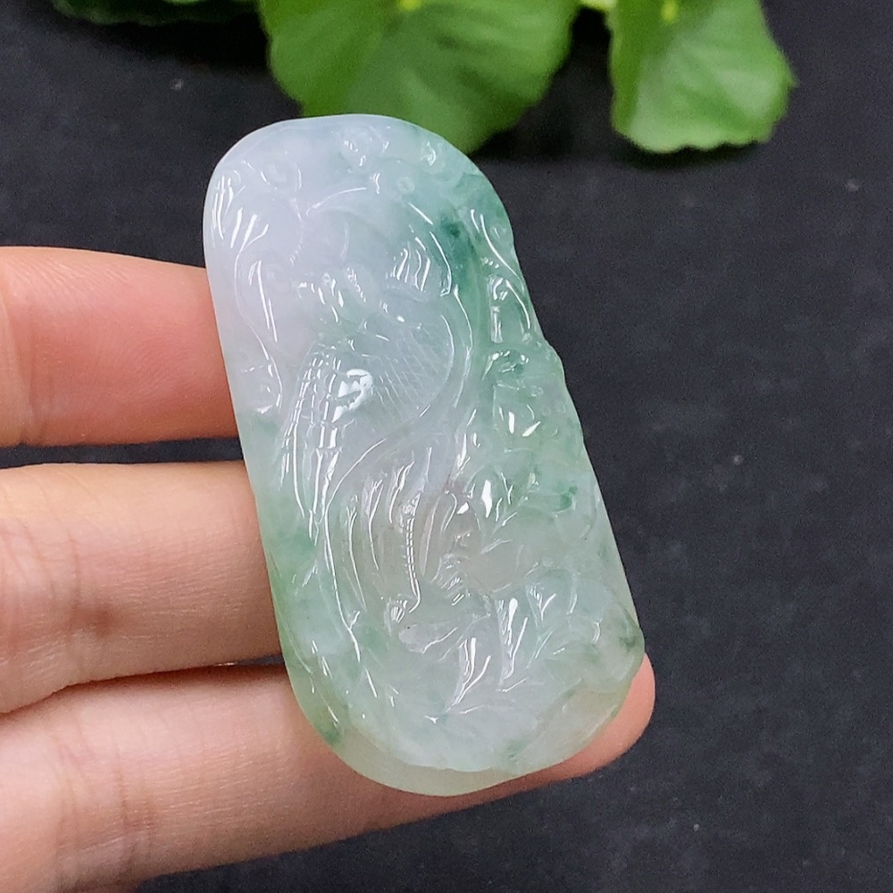 F30548511 Jadeite Phoenix Pendant, Total Weight Approx. 16.95g