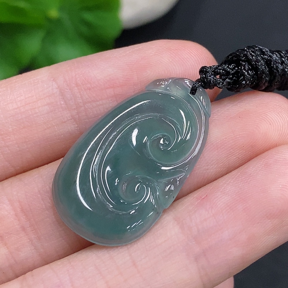 F33877825 Jadeite Ruyi Pendant Total Weight Approx. 4g (including rope weight)