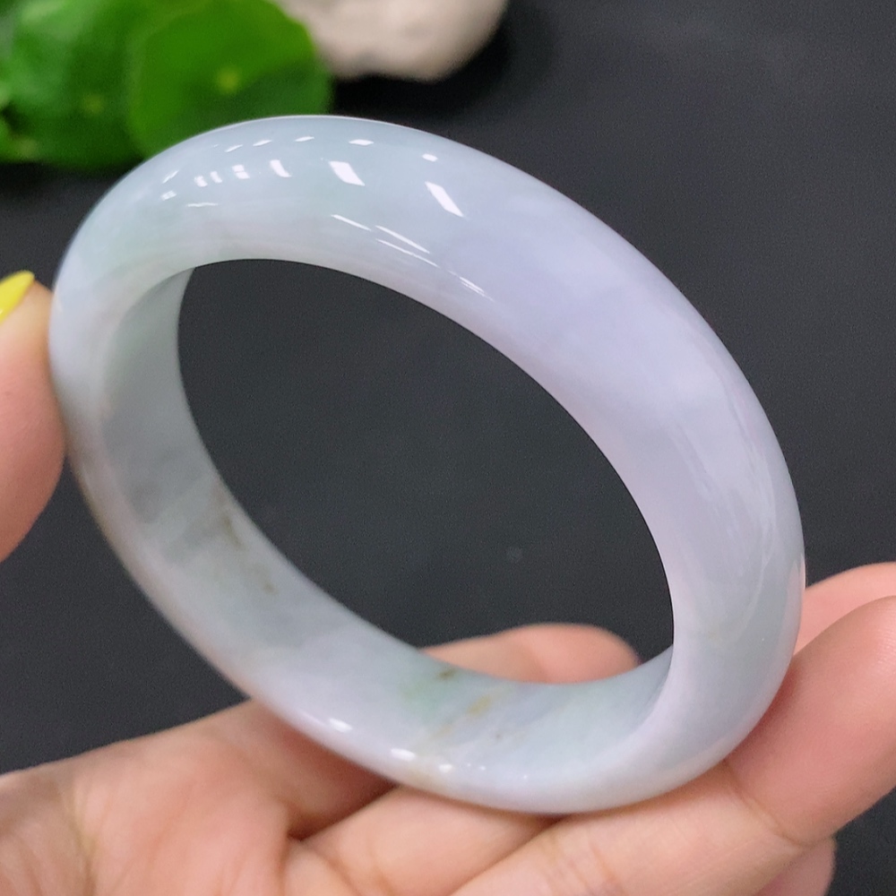 F28250805 Jadeite Round Bangle Size 52.5mm Total Weight Approx. 52.11g