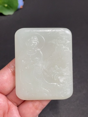 H29423082 Hetian Jade Pendant Guanyin Total Weight Approx. 52.2g