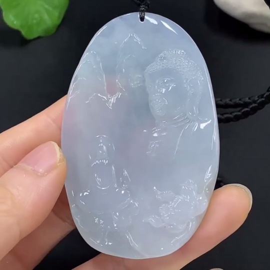 F28235244 Jadeite Buddha Observing the World Pendant