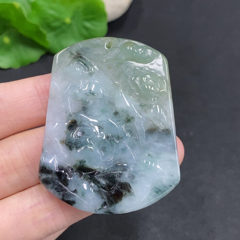 F34968738 Jadeite Flourishing Prosperity Pendant