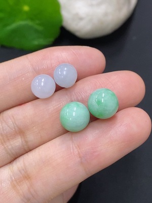 F46556902 翡翠镶嵌耳饰 一手走 非金