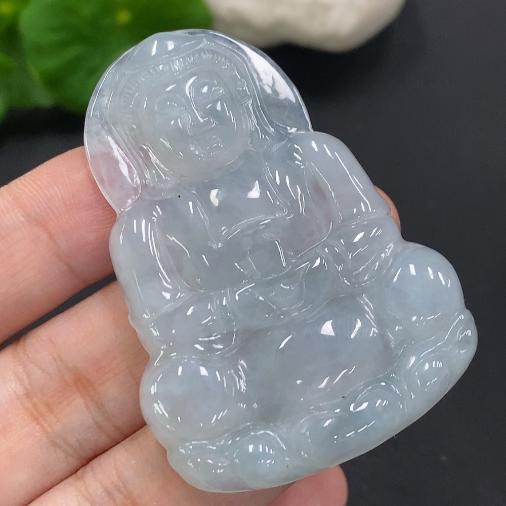 F33856717 Jadeite Guanyin Pendant, Total Weight Approx. 20.4g