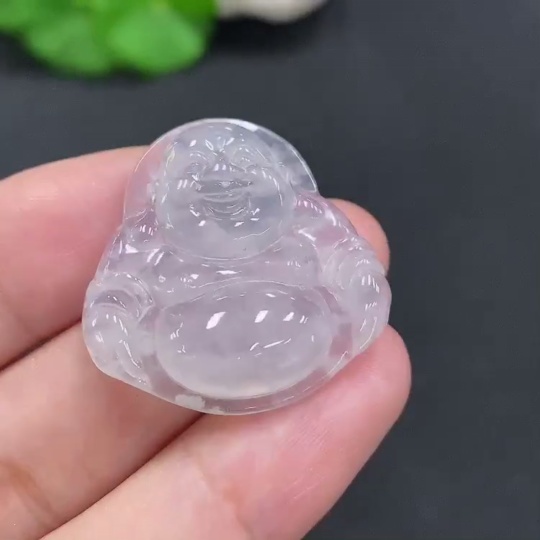 F24833344 Jadeite Buddha Inlaid Piece Total Weight Approx. 7.9g