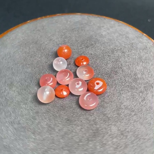 C33920856 South Red Agate Loose Beads Total Weight Approx. 6.7g Sell as a Lot