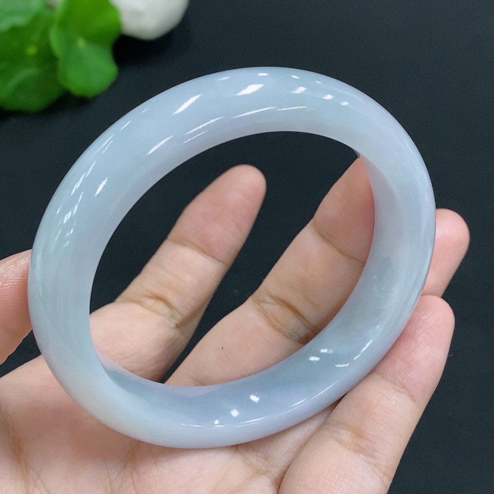F24798077 Jadeite Round Bangle Size 55.8 Total Weight Approx. 57.5g