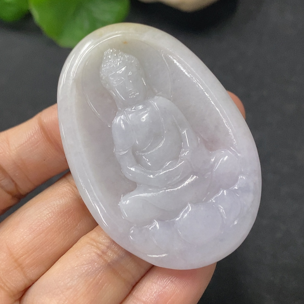 F33887929 Jadeite Pendant Buddha Plaque Total Weight Approx. 17.98g