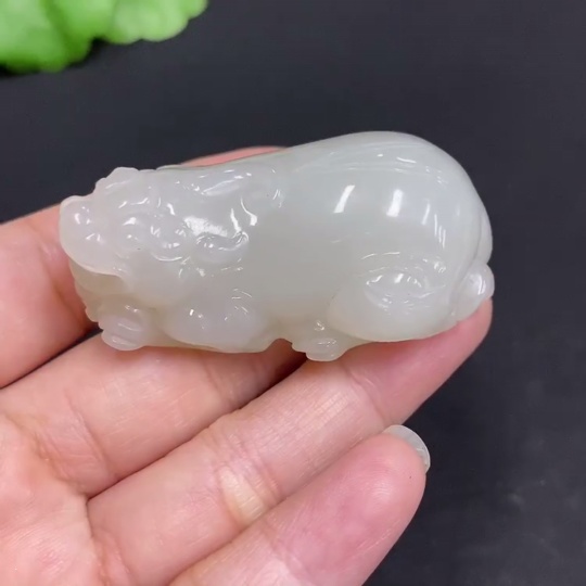 H34970535 Hetian Jade Pendant  Pixiu  Total Weight About 43.8g