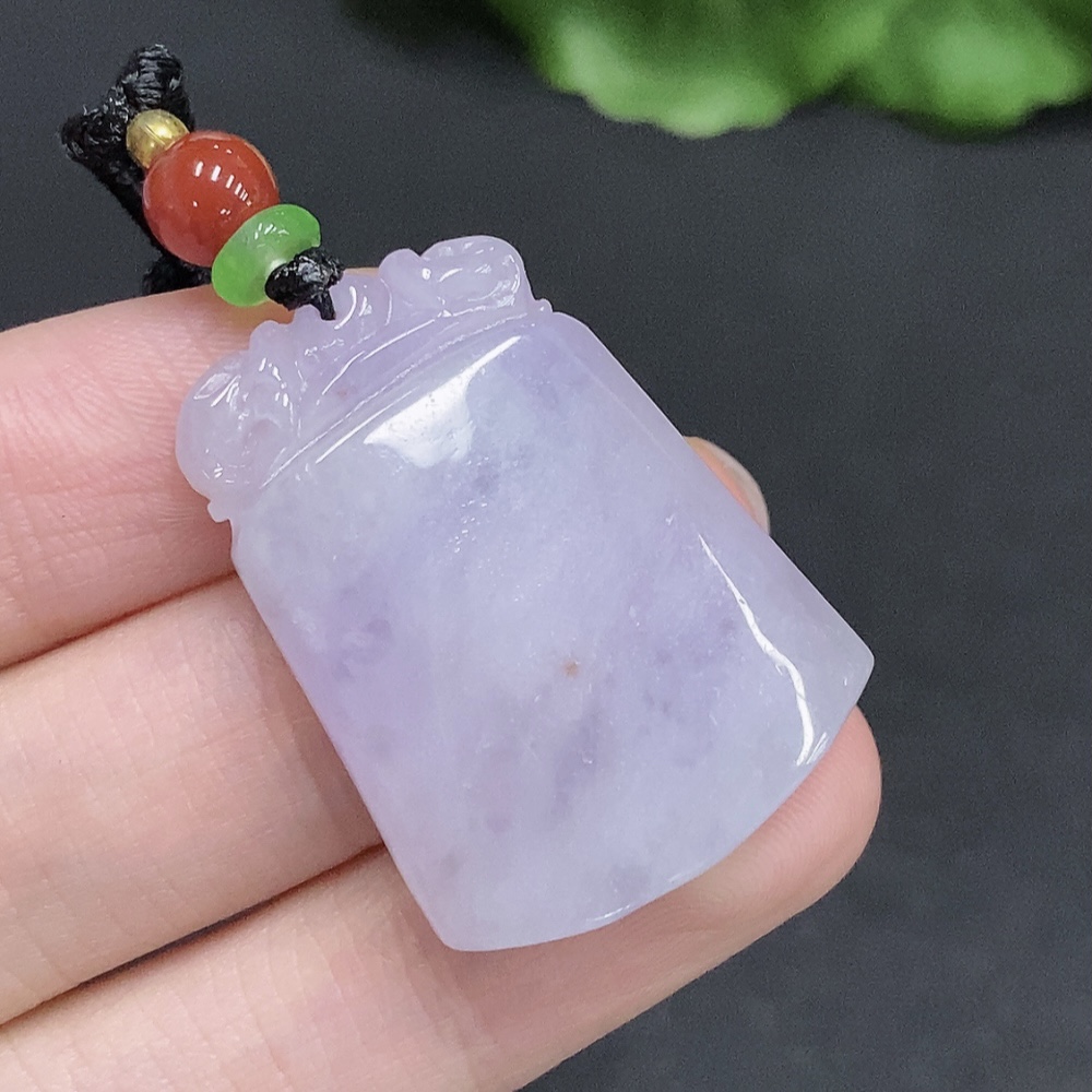 F35123834 Jadeite Antique Pendant Total Weight Approx. 13.4g (Including Rope Weight) Beads Not Jadeite