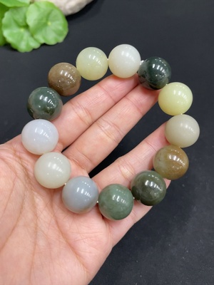 H34072204 Hetian Jade Bracelet Approx. 15.8mm Total Weight Approx. 80g