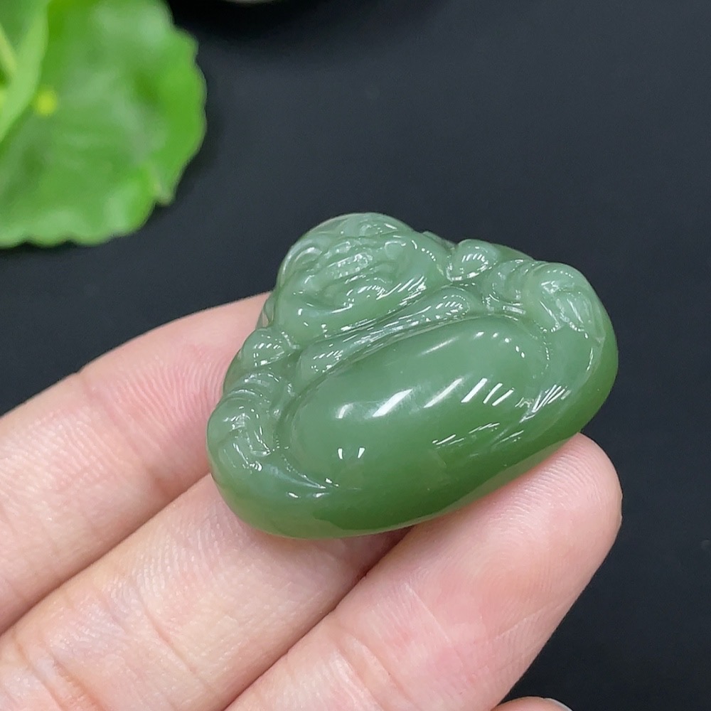 H27169747 Hetian Jade Pendant Buddha Total Weight Approx.13.9g