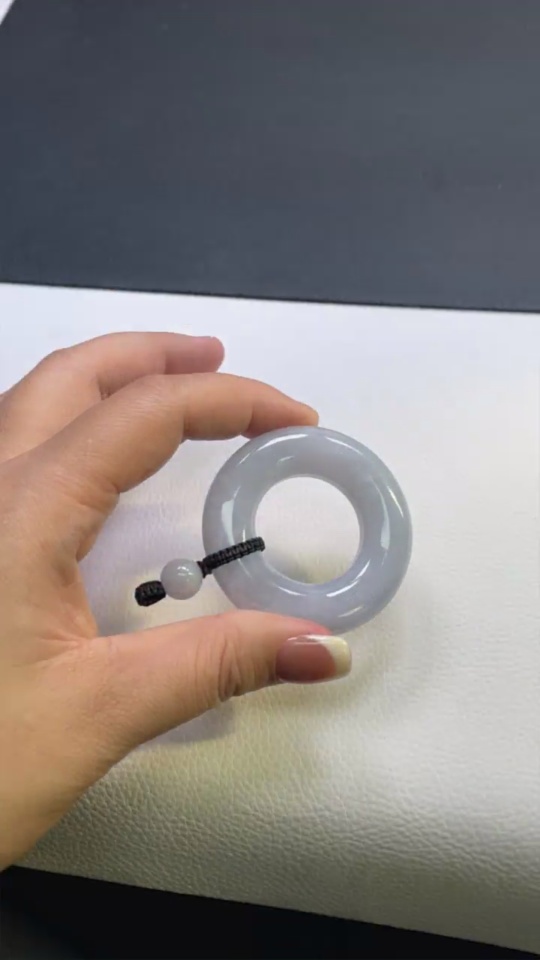 F35082483 Jadeite Safety Ring Pendant, Total Weight approx. 59.6g