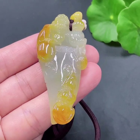 F22494862 Jadeite Dragon Tooth Pendant Color Origin Undetermined Total Weight 36.776g