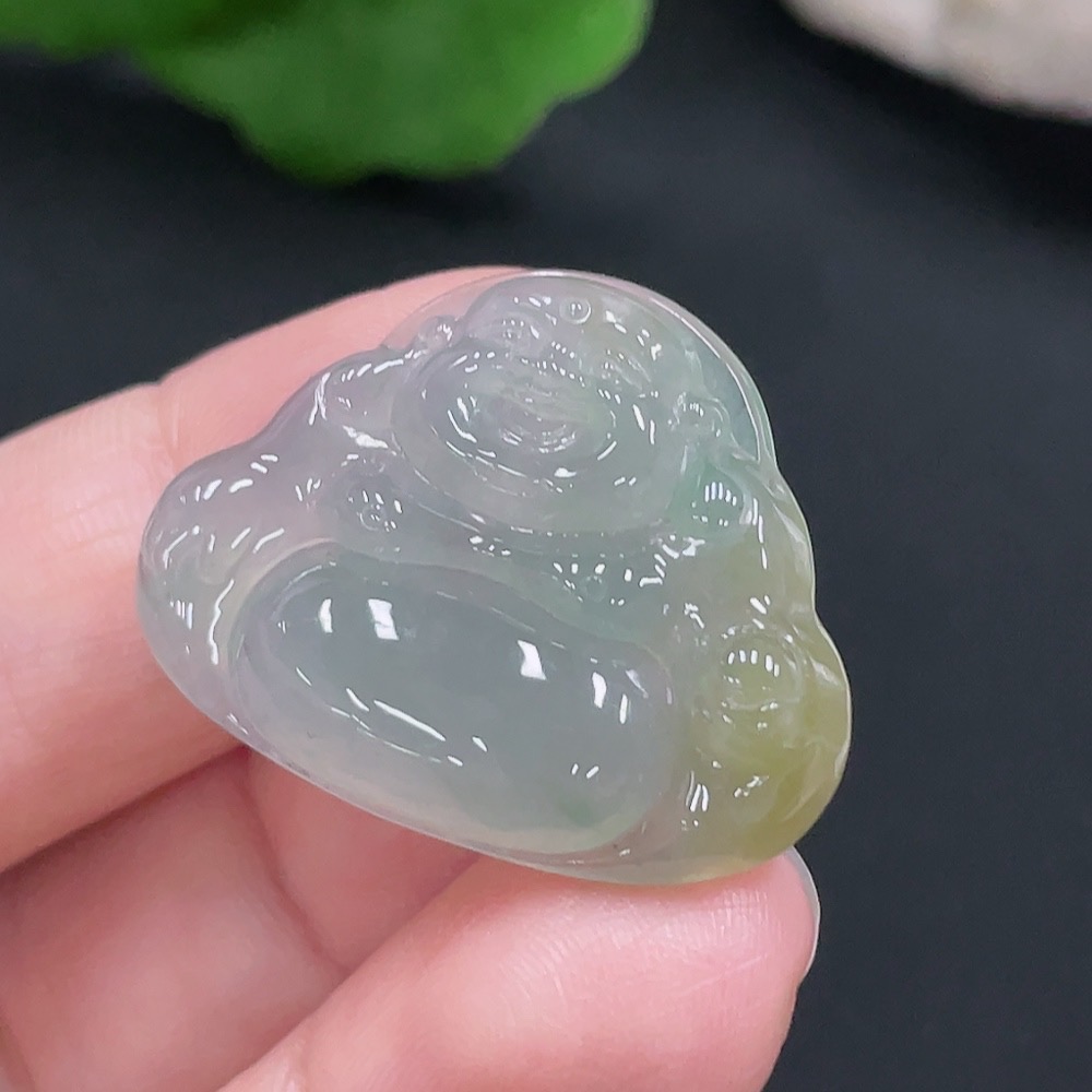 F29344729 JadeiteBuddha Pendant Total Weight Approx. 6.1g
