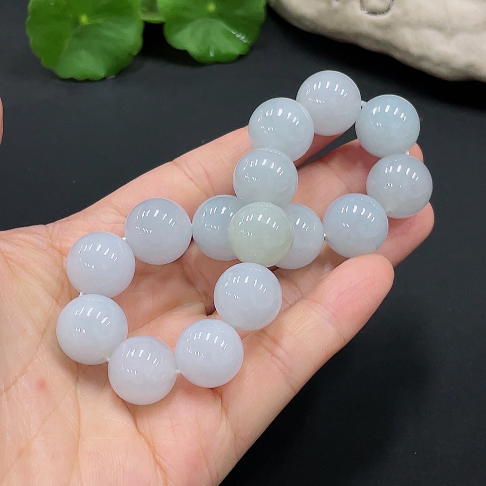 F26996275 JadeiteBeaded Bracelet, Approx. 14.7mm, Total Weight About 81.37g