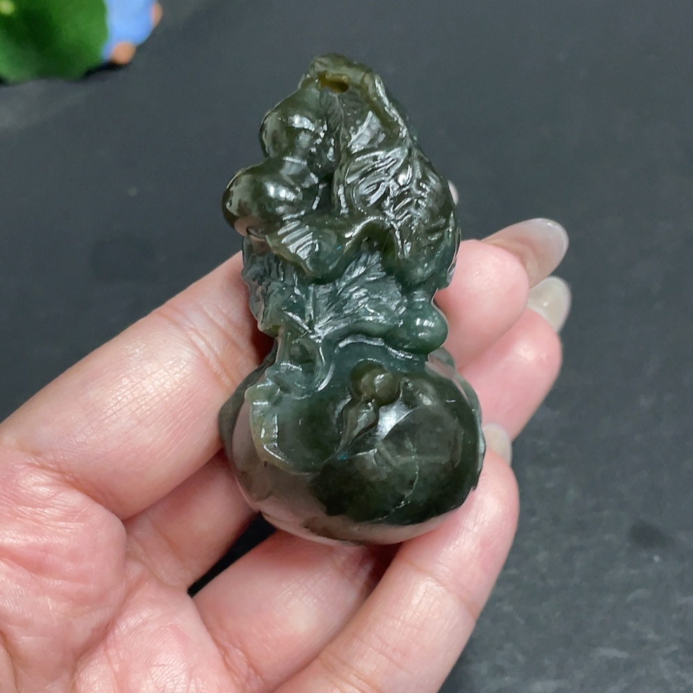 H30503143 Hetian Jade Pendant Gourd Total Weight About 84g