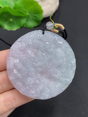 F32808377 Jadeite Peacock Pendant