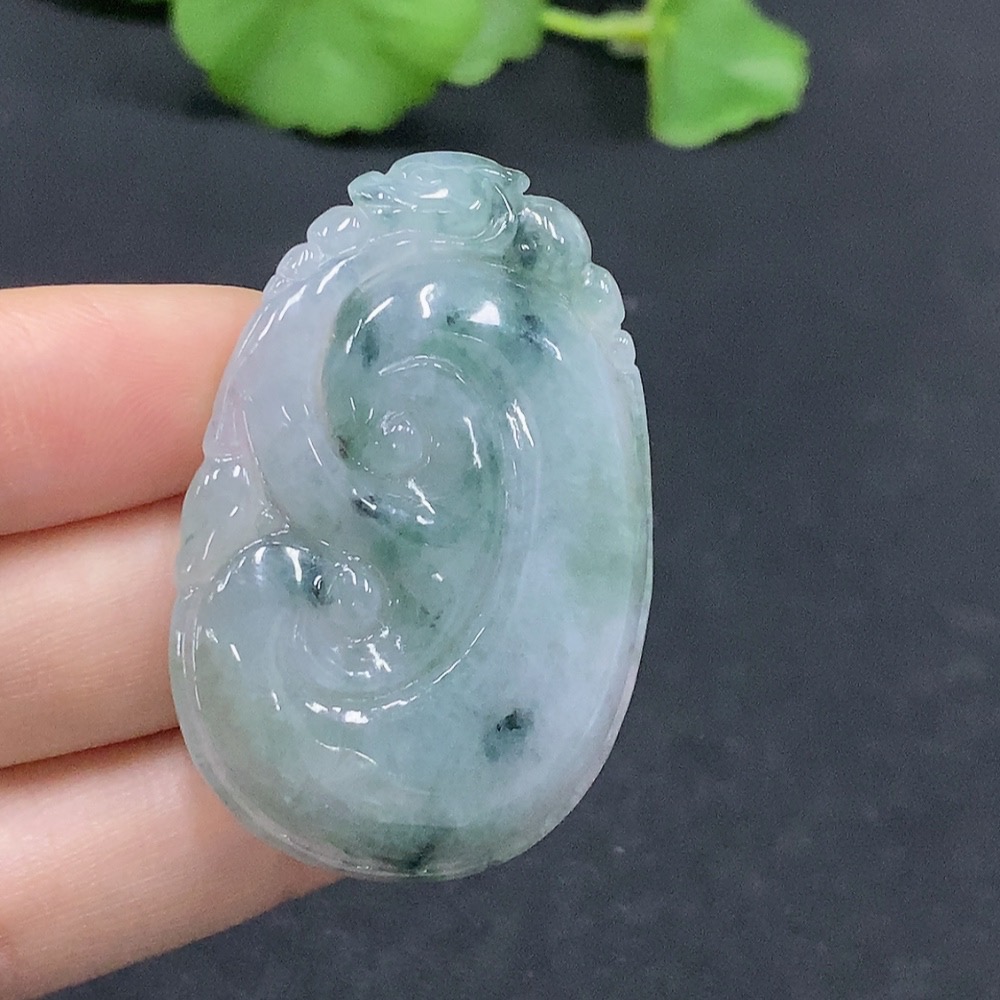 F32820249 Jadeite Ruyi Pendant Total Weight Approx. 14.87g Including Other Mineral Components