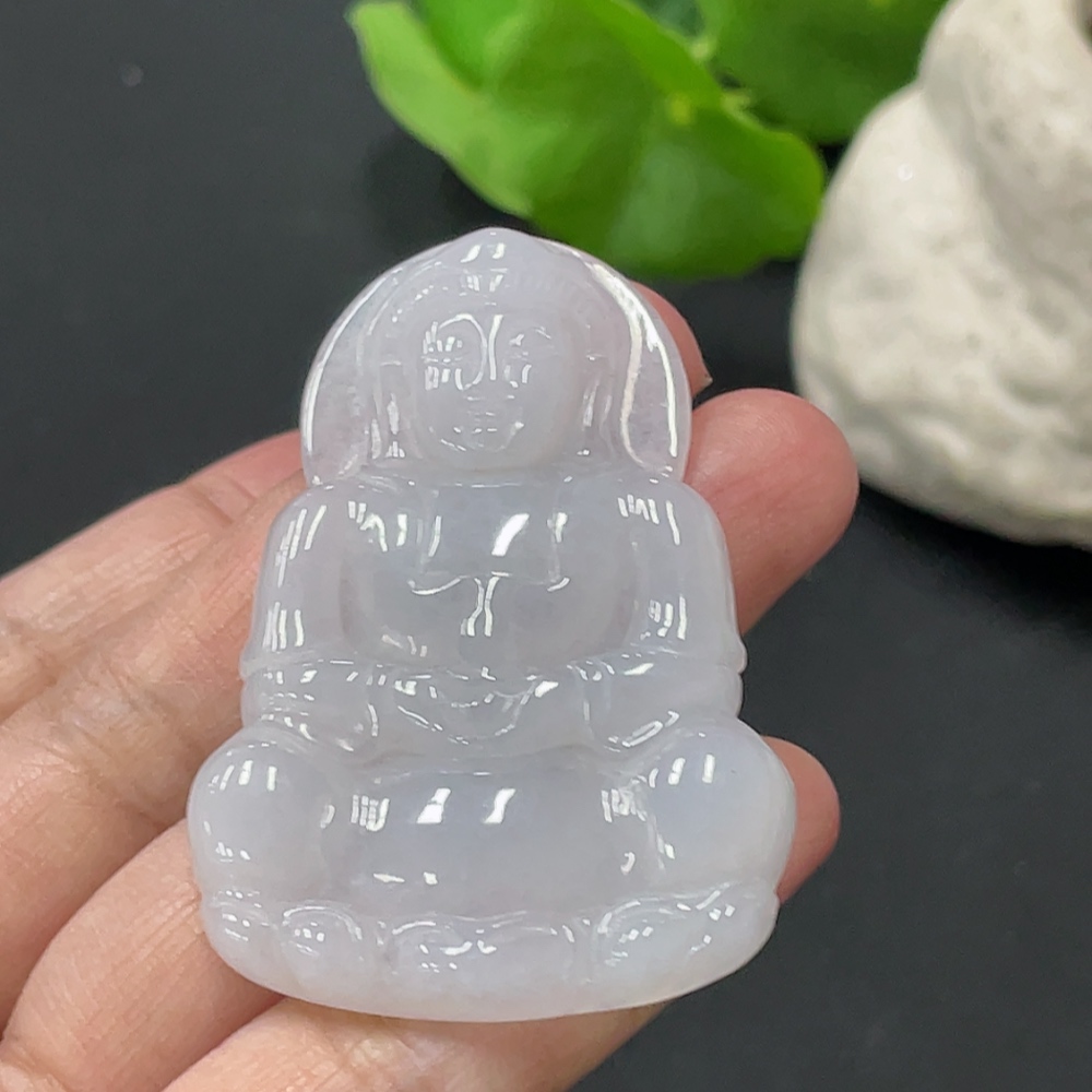 F34019463 Jadeite Guanyin Pendant Total Weight: Approx. 18.1g