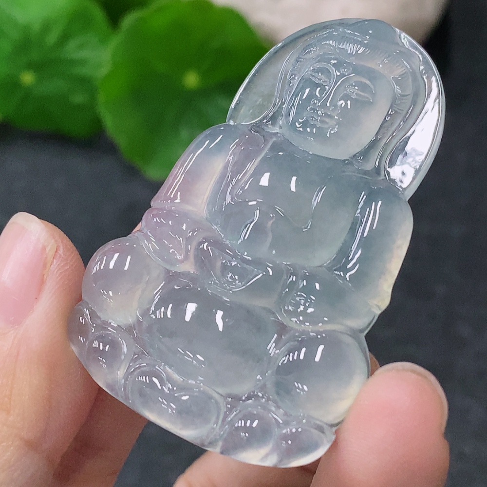 F34954648 Jadeite Pendant Guanyin Total Weight Approx. 15.53g