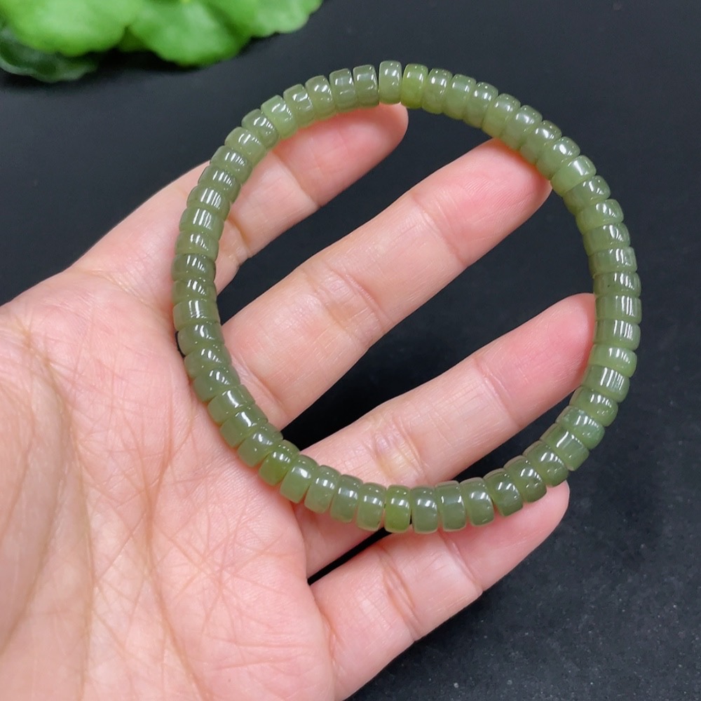 H34051883 Hetian Jade Bracelet, Approx. 6.2mm, Total Weight Approx. 15.5g
