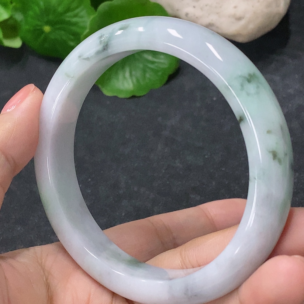 F34977068 Jadeite Round Bracelet Size 58.5mm Total Weight Approx. 58.93g Contains Other Mineral Components