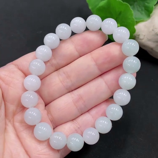 F30453686 Jadeite Beaded Bracelet Approx. 10mm Total Weight About 35g