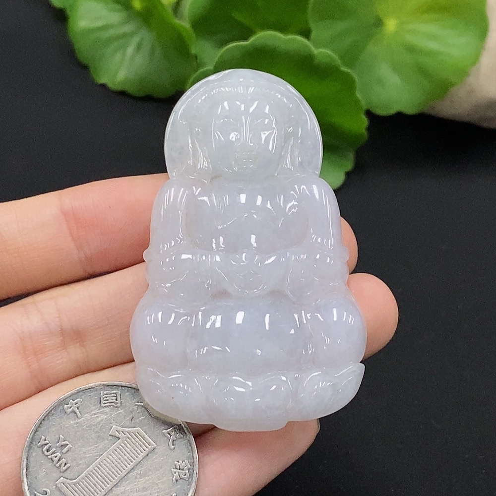 F35091177 Jadeite Guanyin Pendant Total Weight Approximately 20.7g