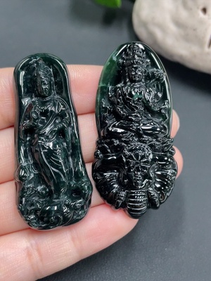 F19151881 Jadeite Pendant Guanyin Sell as a Lot