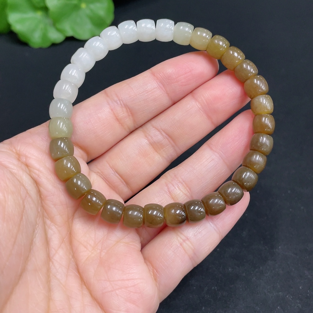 H34072098 Hetian Jade Bracelet, approx. 6.7mm, total weight approx. 17.7g
