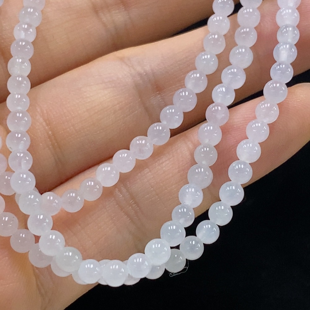 F33861543 Jadeite Pearl Necklace Approx. 3.5mm Non-Gold Total Weight Approx. 15.47g